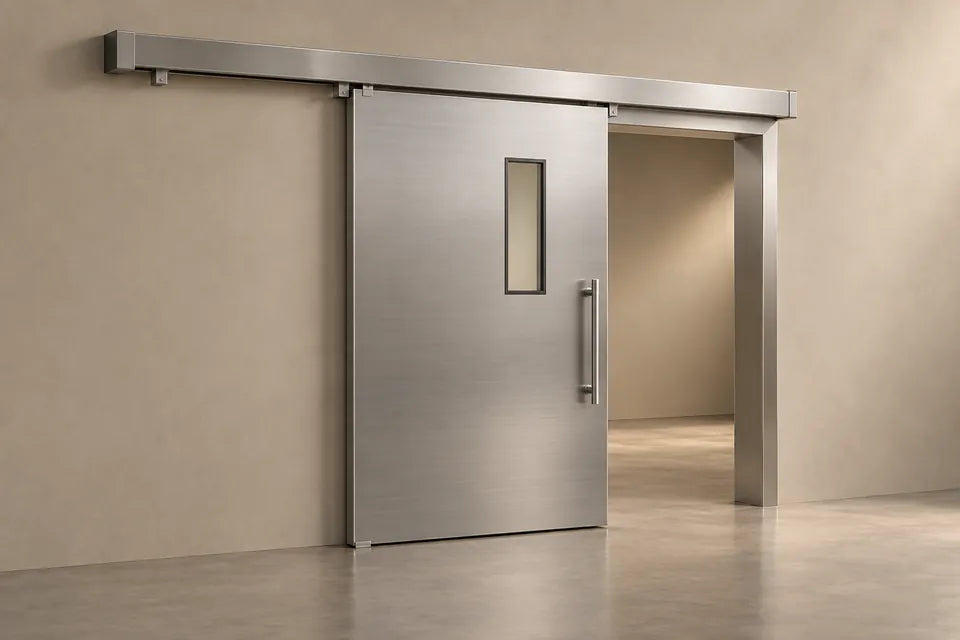 Ilustración de puerta corrediza